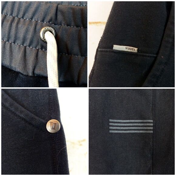 Vuori Joggers Mens S 26x28 Black Balboa Sweatpants Drawstring Performance V406 - Picture 11 of 15